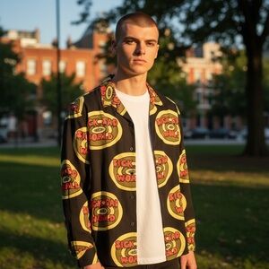 Dumbgood Sick Sad World Men's Long Sleeve Geometric Shirt Music Band Large Bold.